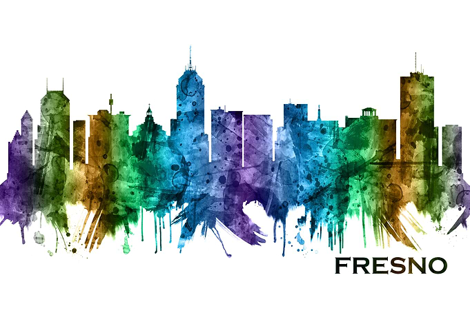 Fresno California Skyline