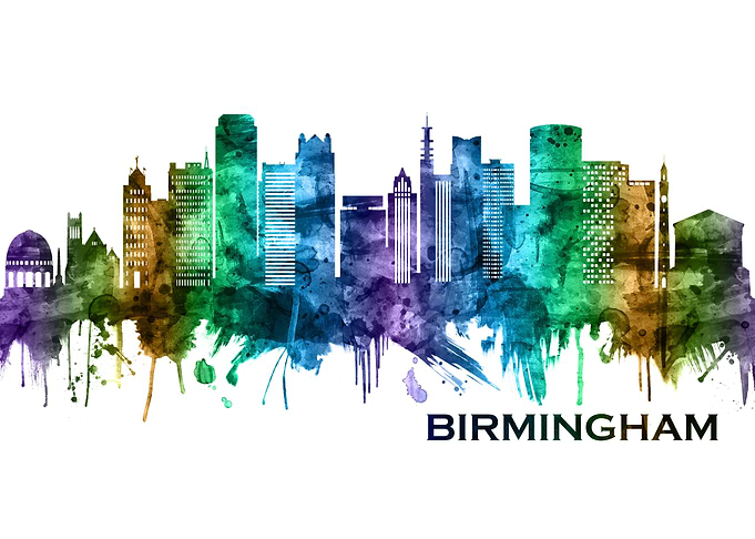 Birmingham England Skyline