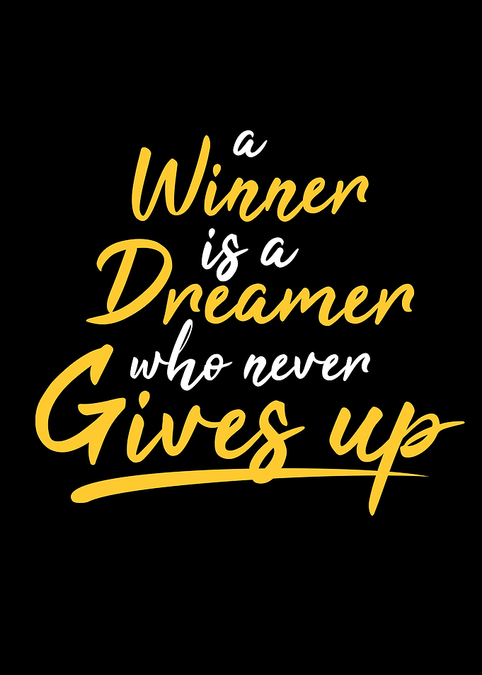 Winner Never Gives Up