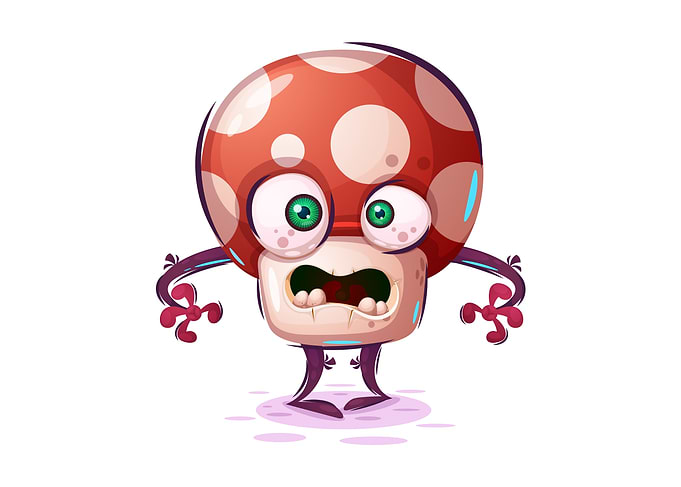 Cute cartoon mushroom