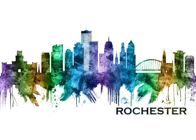 Rochester New York Skyline