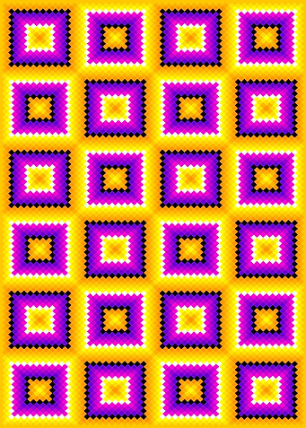 Yellow and purple squares