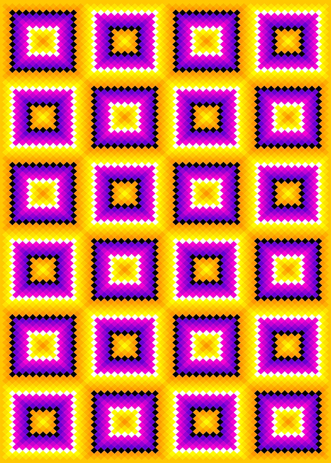 Yellow and purple squares