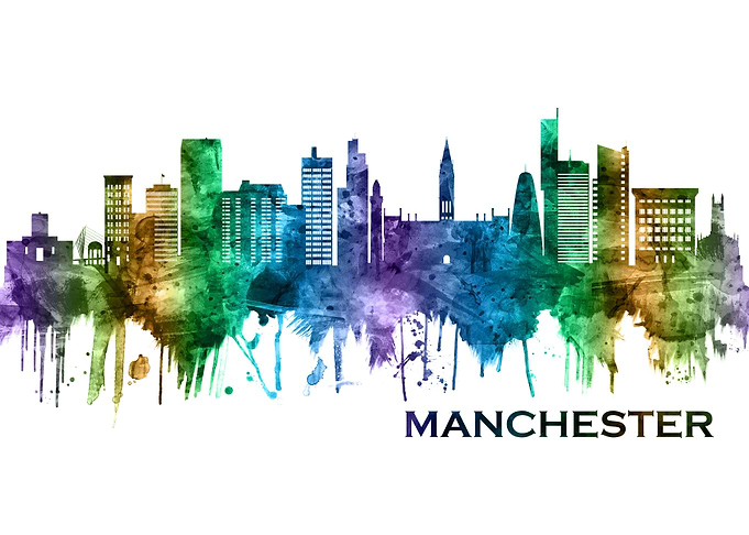 Manchester England Skyline