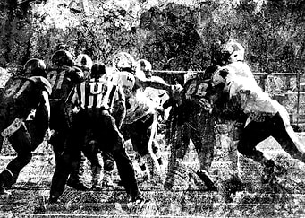 Football art players bw