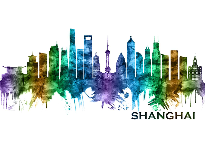 Shanghai China Skyline