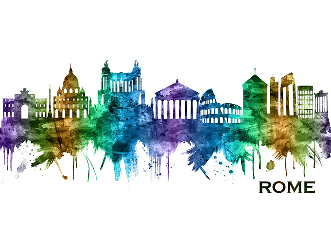 Rome Italy Skyline