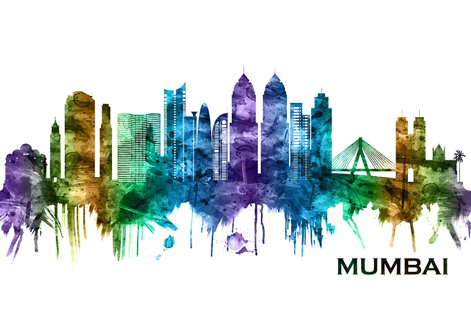 Mumbai India Skyline