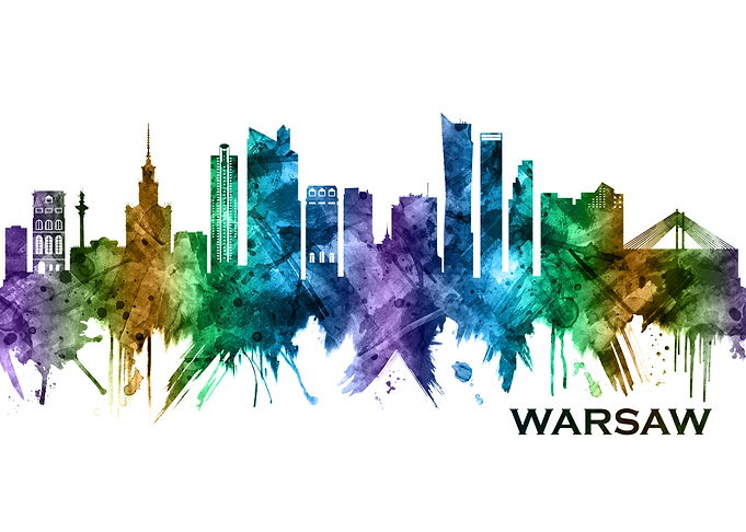 Warsaw Poland Skyline