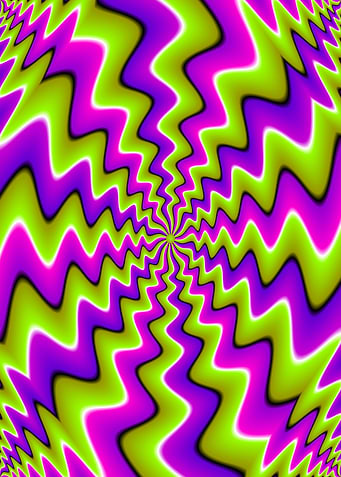 Colorful spin illusion