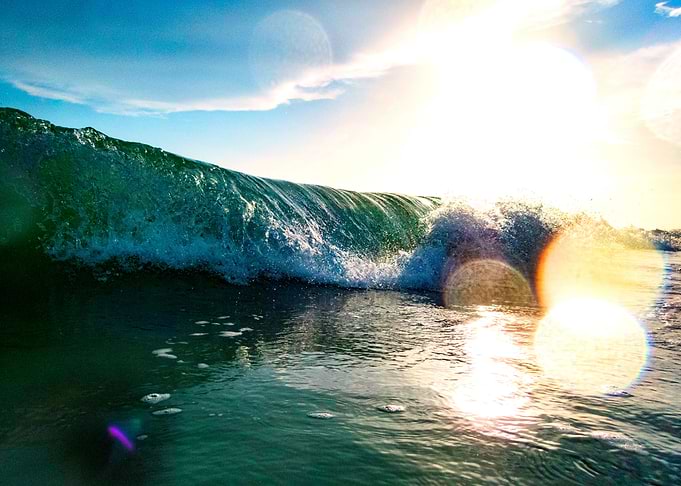Waves at Sunset
