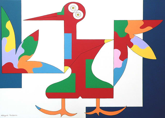 The free red bird
