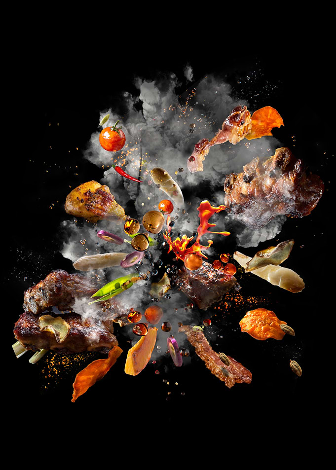 flying food art