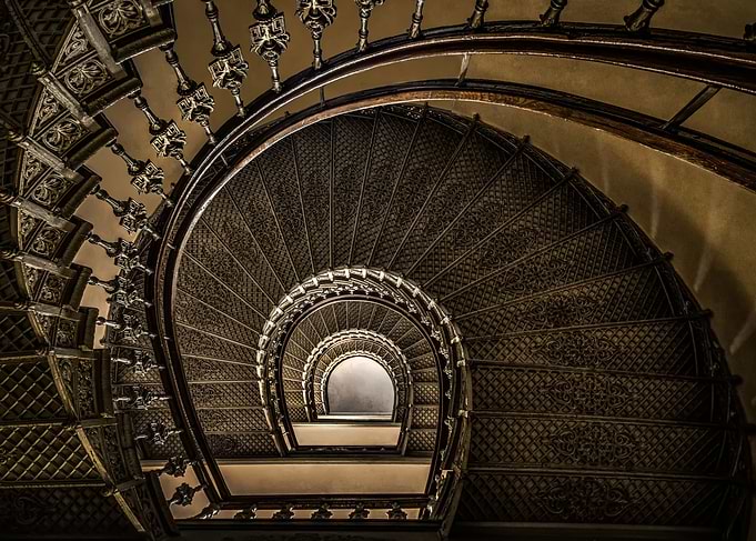Pretty bronze staircase