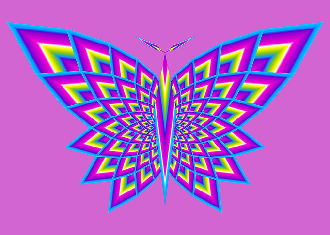 Butterfly in techno style