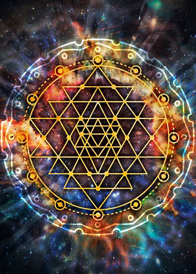 Galaxy Sri Yantra art