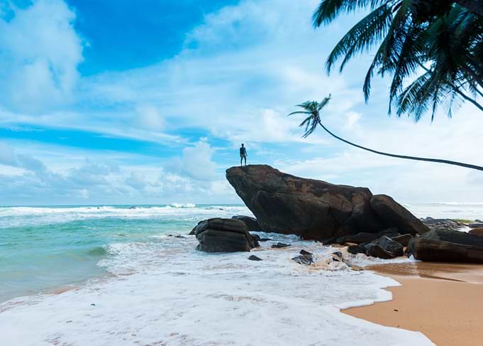 Beautiful beach rock
