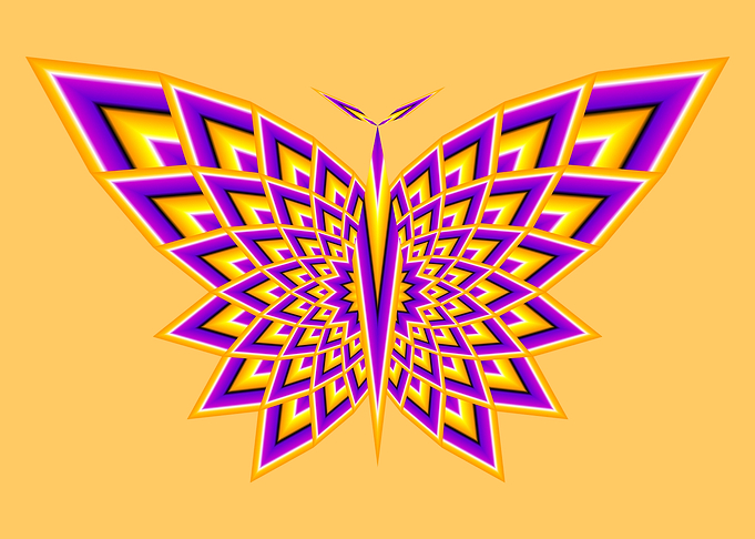 Butterfly in techno style
