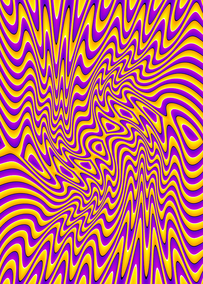 Wavy yellow illusion