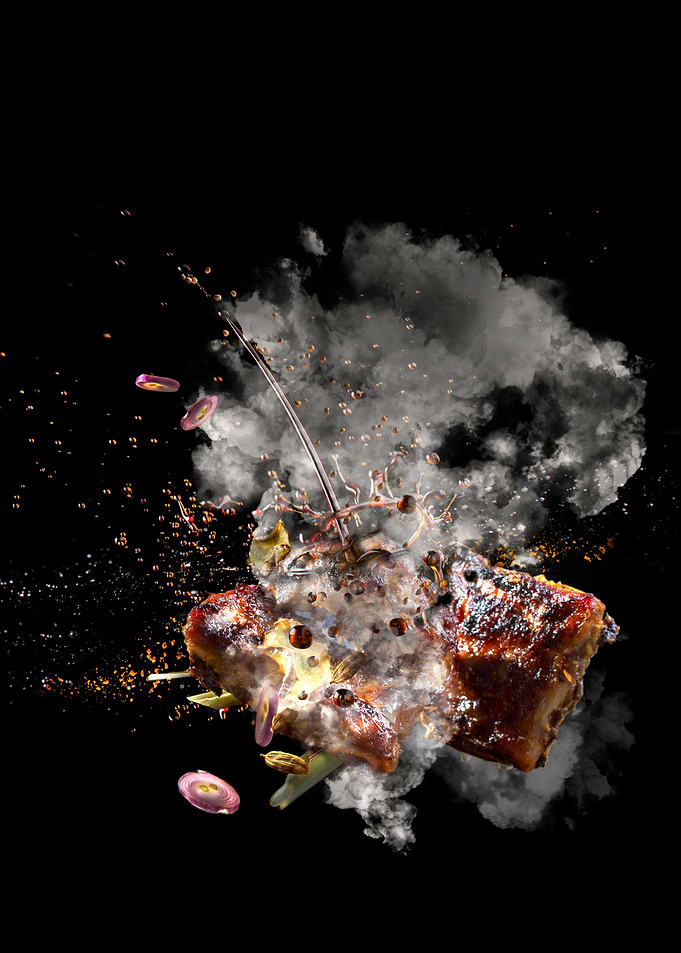 roasting ribs food art
