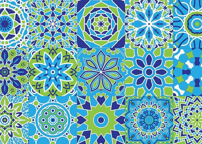 Blue combined design