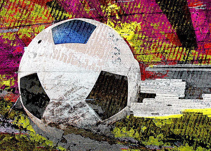 Soccer art print ball 5