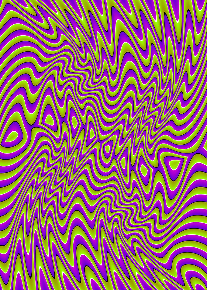 Wavy green illusion