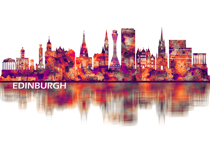 Edinburgh Scotland Skyline