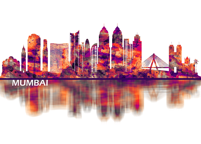 Mumbai India Skyline