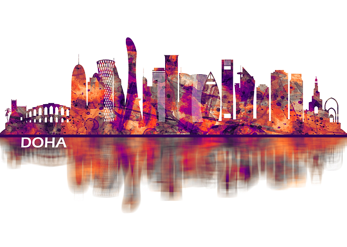 Doha Qatar Skyline