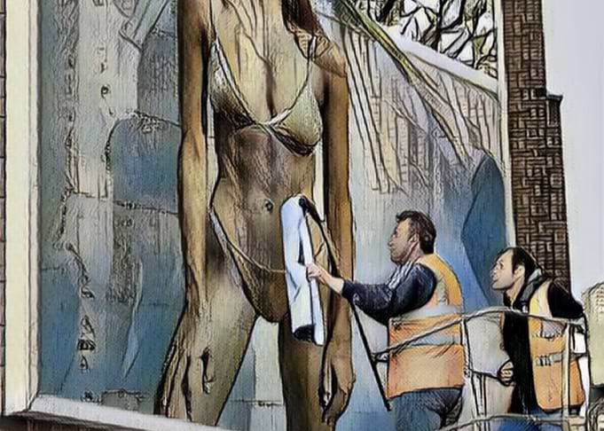 Female Billboard overload
