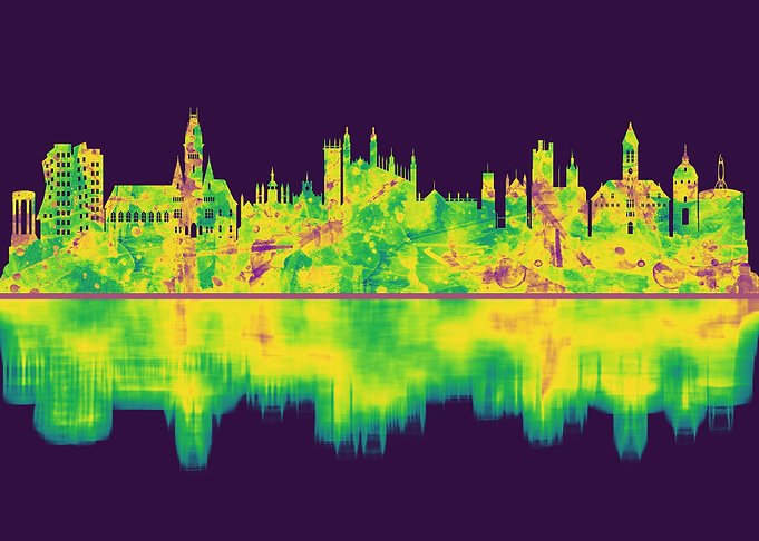 Cambridge England Skyline