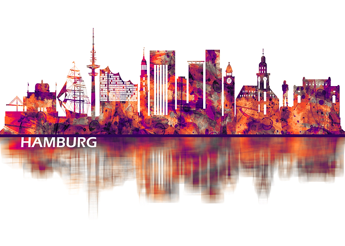 Hamburg Germany Skyline