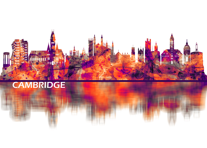 Cambridge England Skyline
