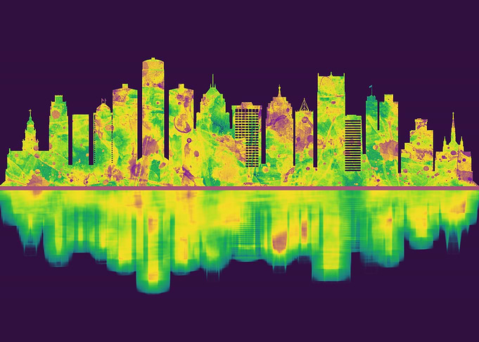 Detroit Michigan Skyline