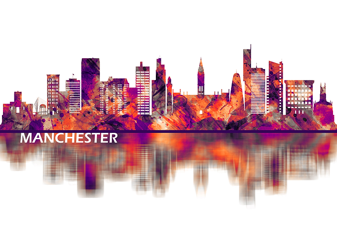 Manchester England Skyline