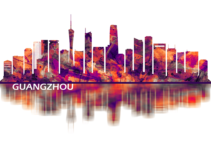 Guangzhou China Skyline