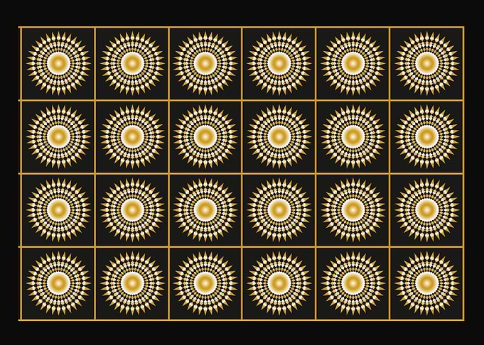 Pattern gold circles