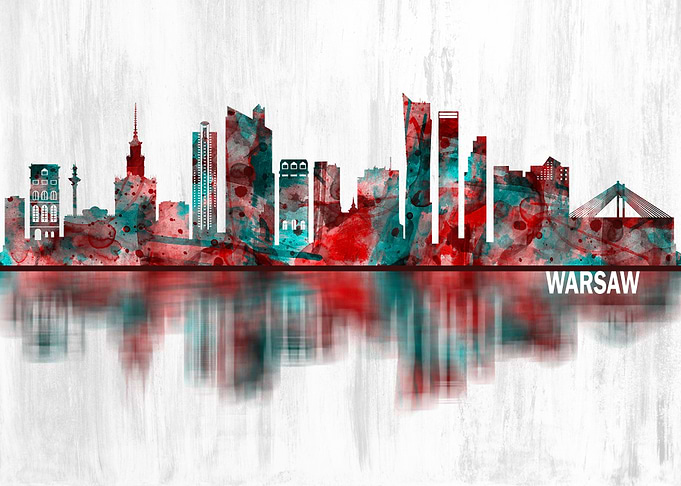 Warsaw Poland Skyline