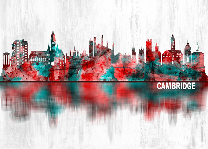 Cambridge England Skyline
