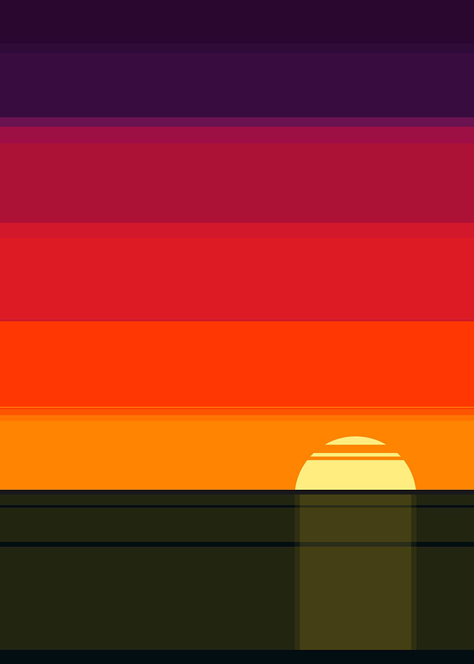 Sunset over the sea