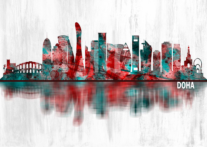 Doha Qatar Skyline