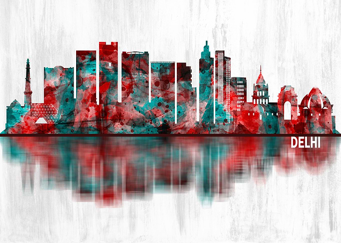 Delhi India Skyline
