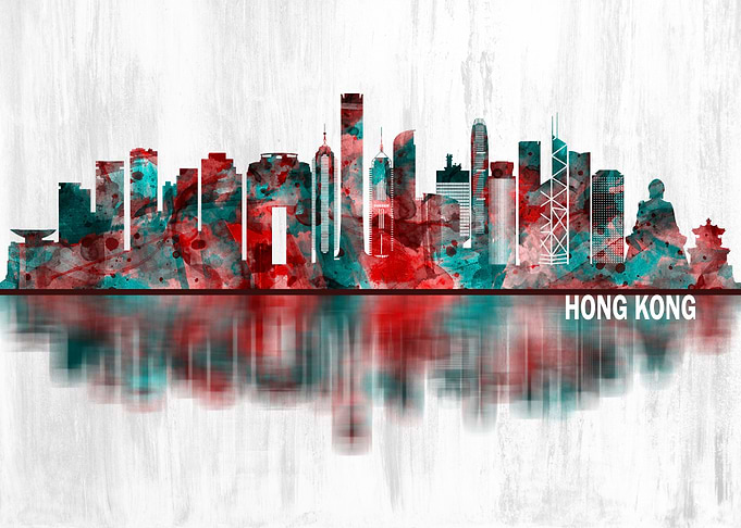 Hong Kong China Skyline