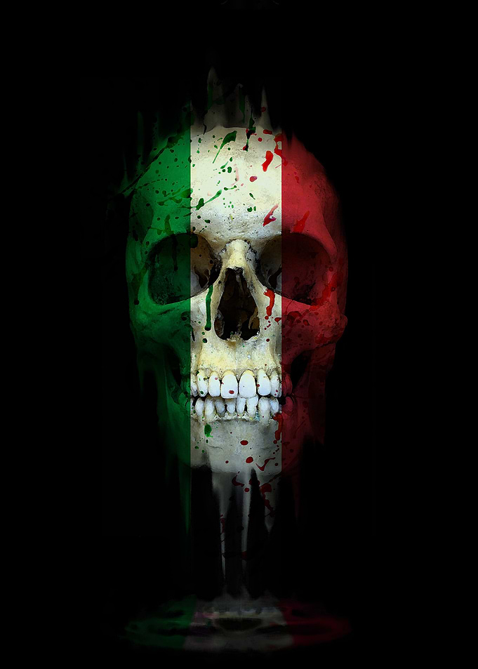 Italian Skull Flag