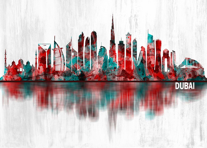 Dubai UAE Skyline
