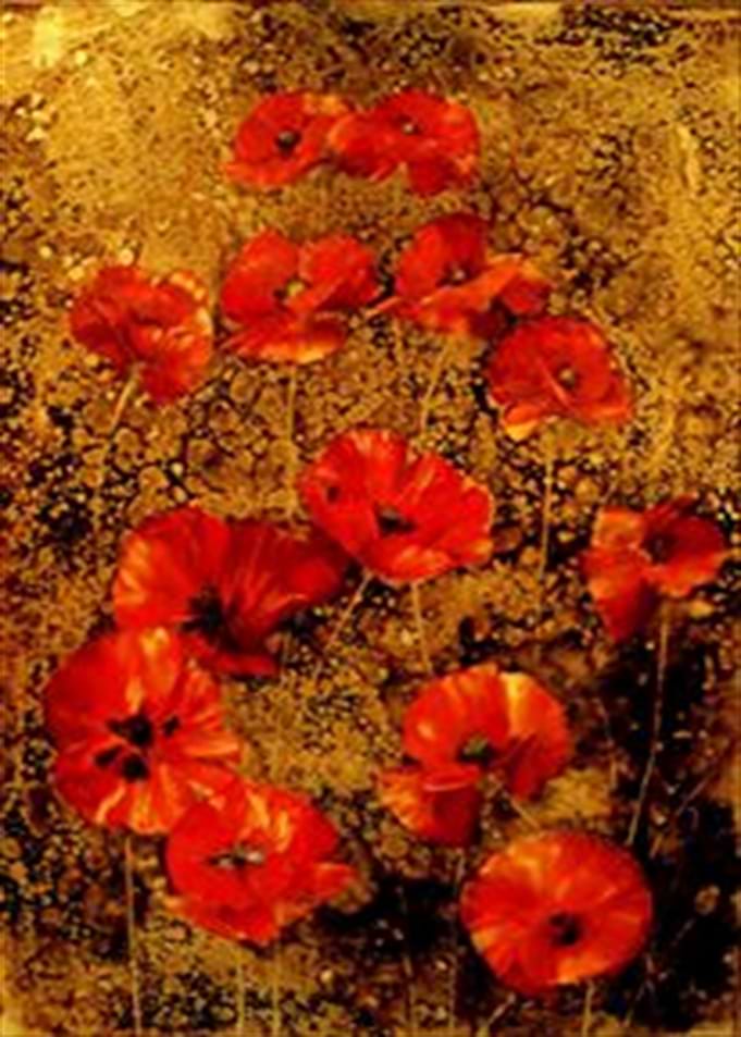 POPPIES IN GOLD