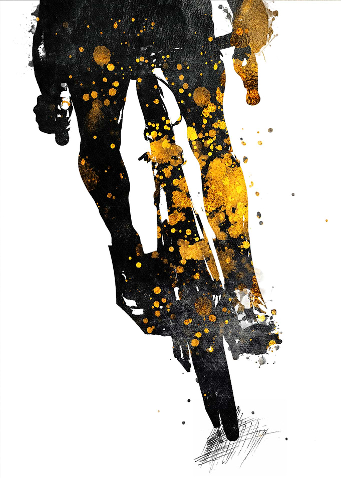 Cycling gold and black