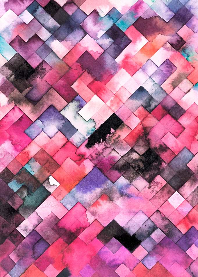 Moody Geometry Coral Pink