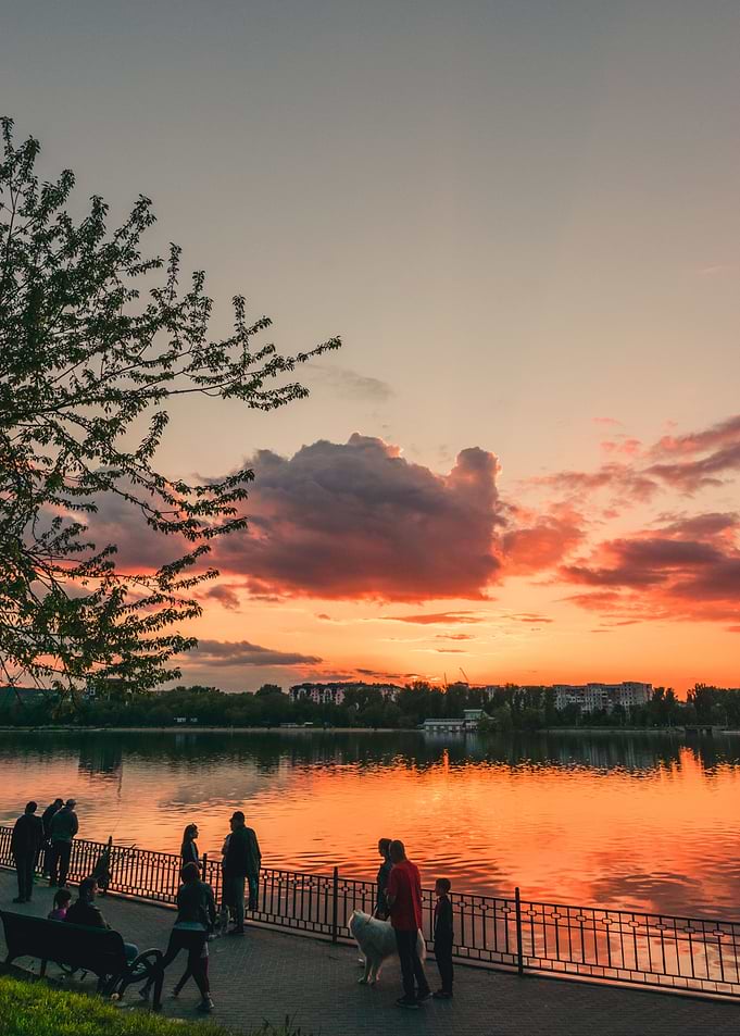 Sunset on the lake